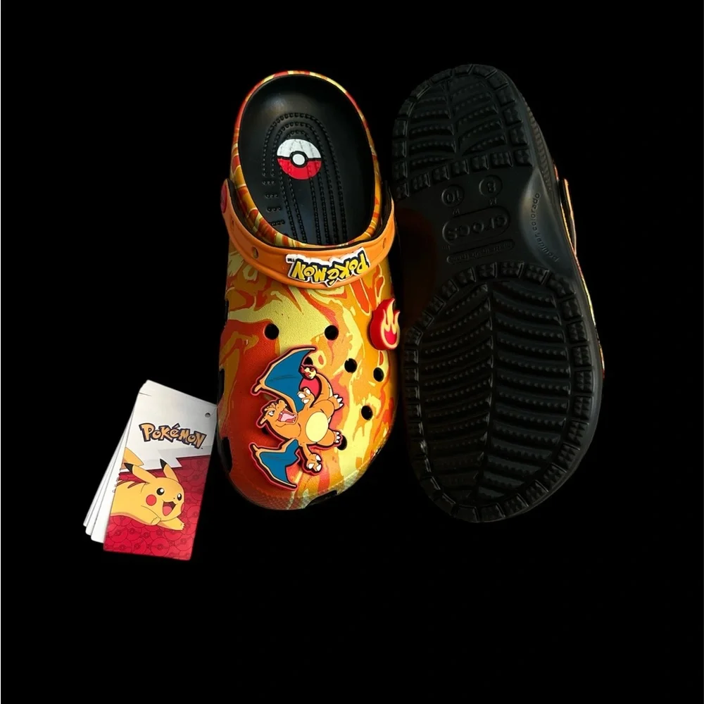 Crocs Pokémon Charizard Clogs with Poke Ball‎ Jibbitz Size 8 men’s/ 10 women’s